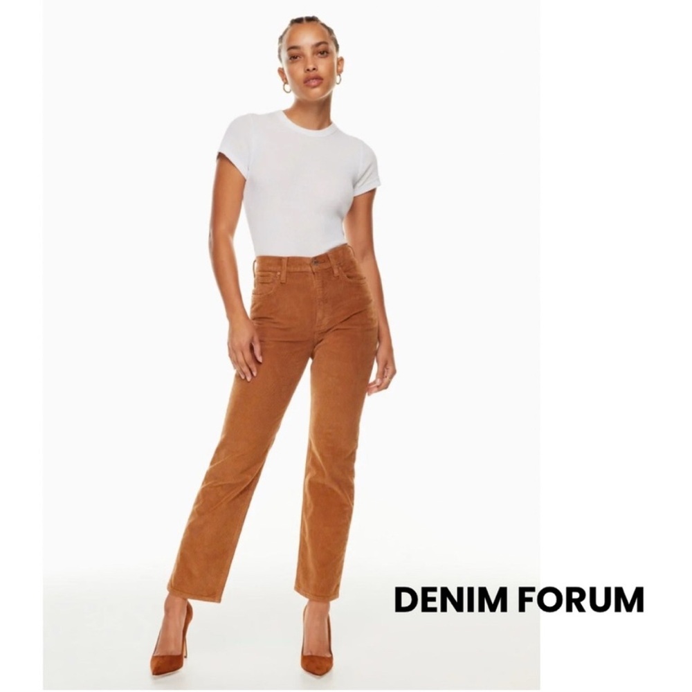 Denim Forum The Arlo High Rise Straight corduroy